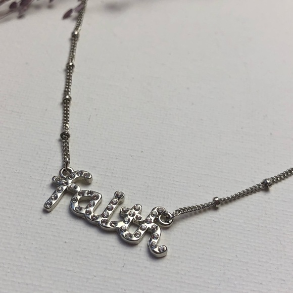 Madewell Faith Silver tone Necklace